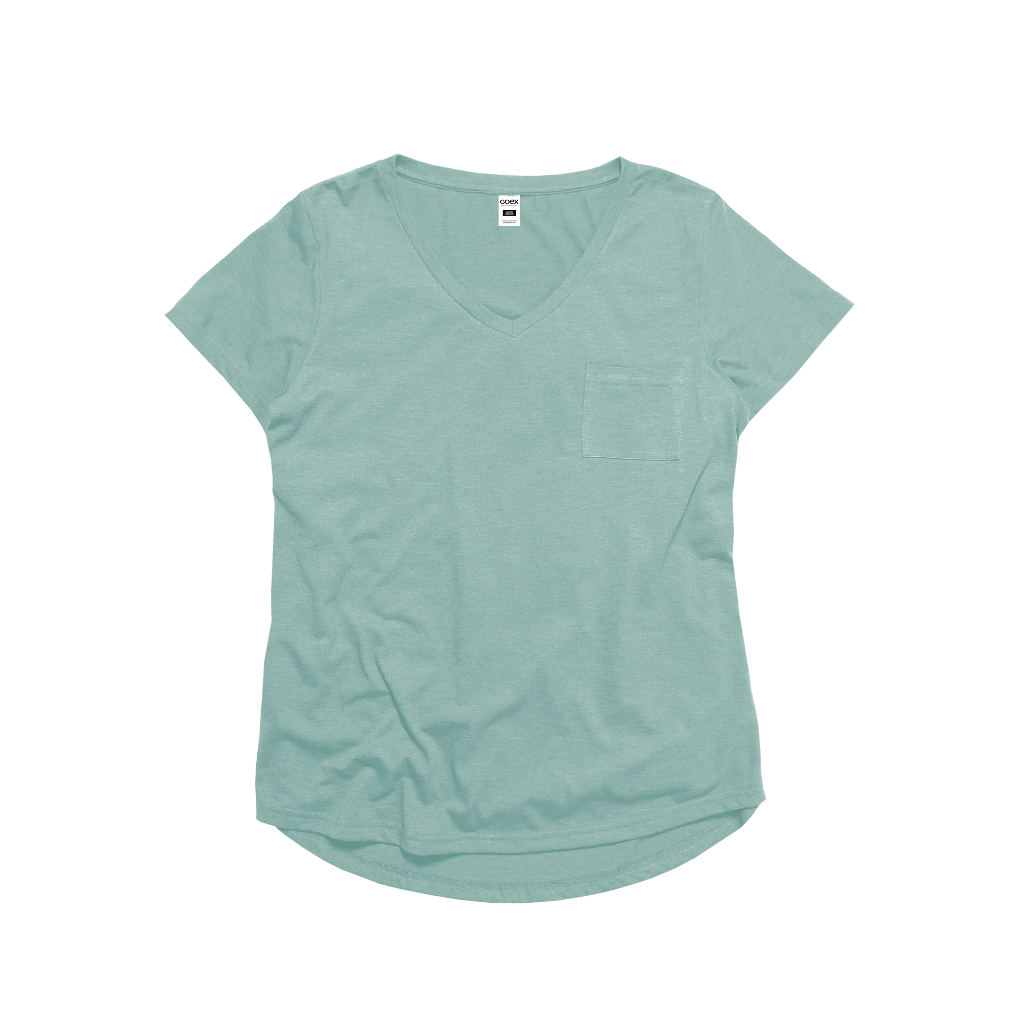 Ladies Eco-Triblend Drop Hem V-Neck Pocket Tee - Image 16