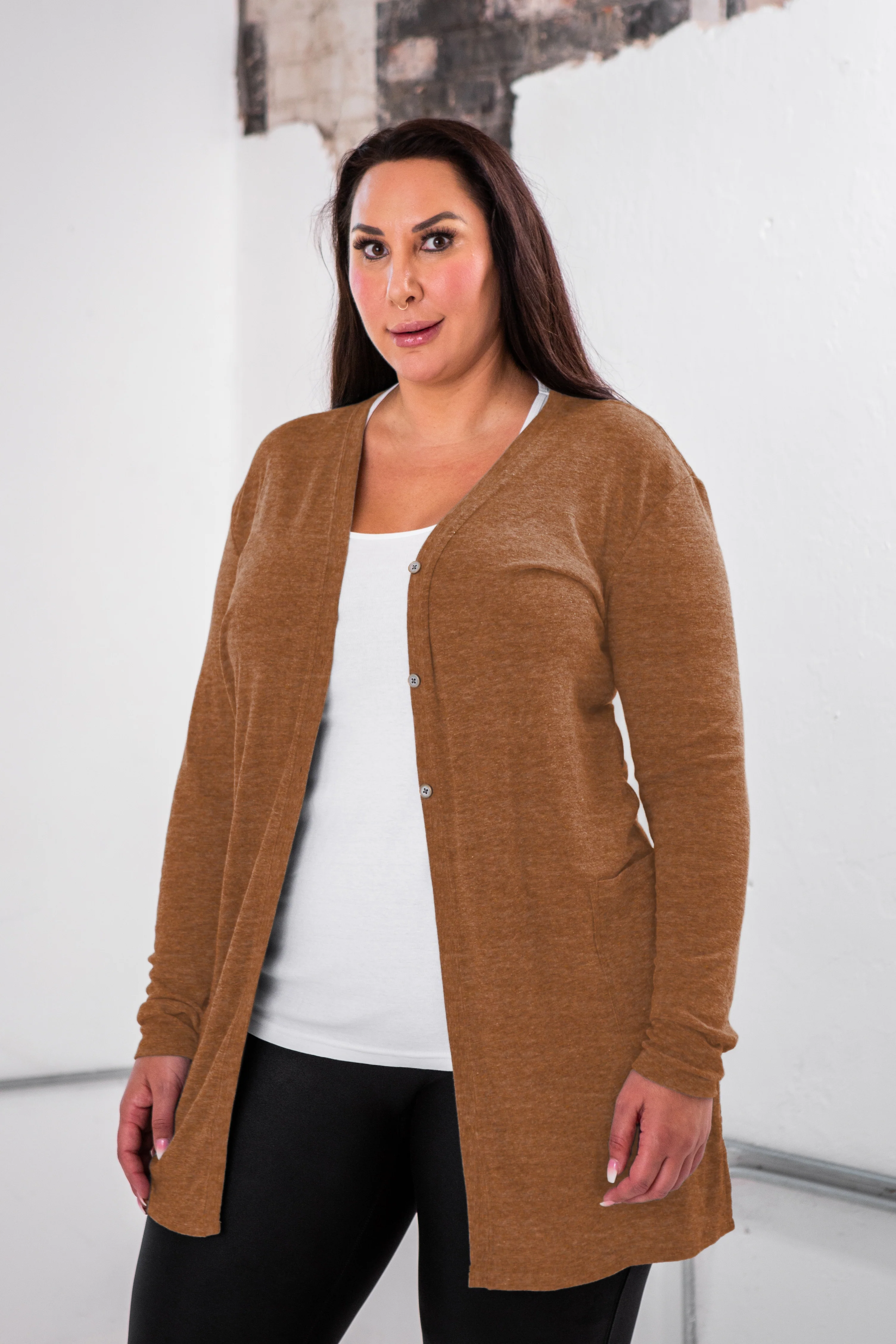 Ladies Eco-Triblend Rib Cardigan - Image 10