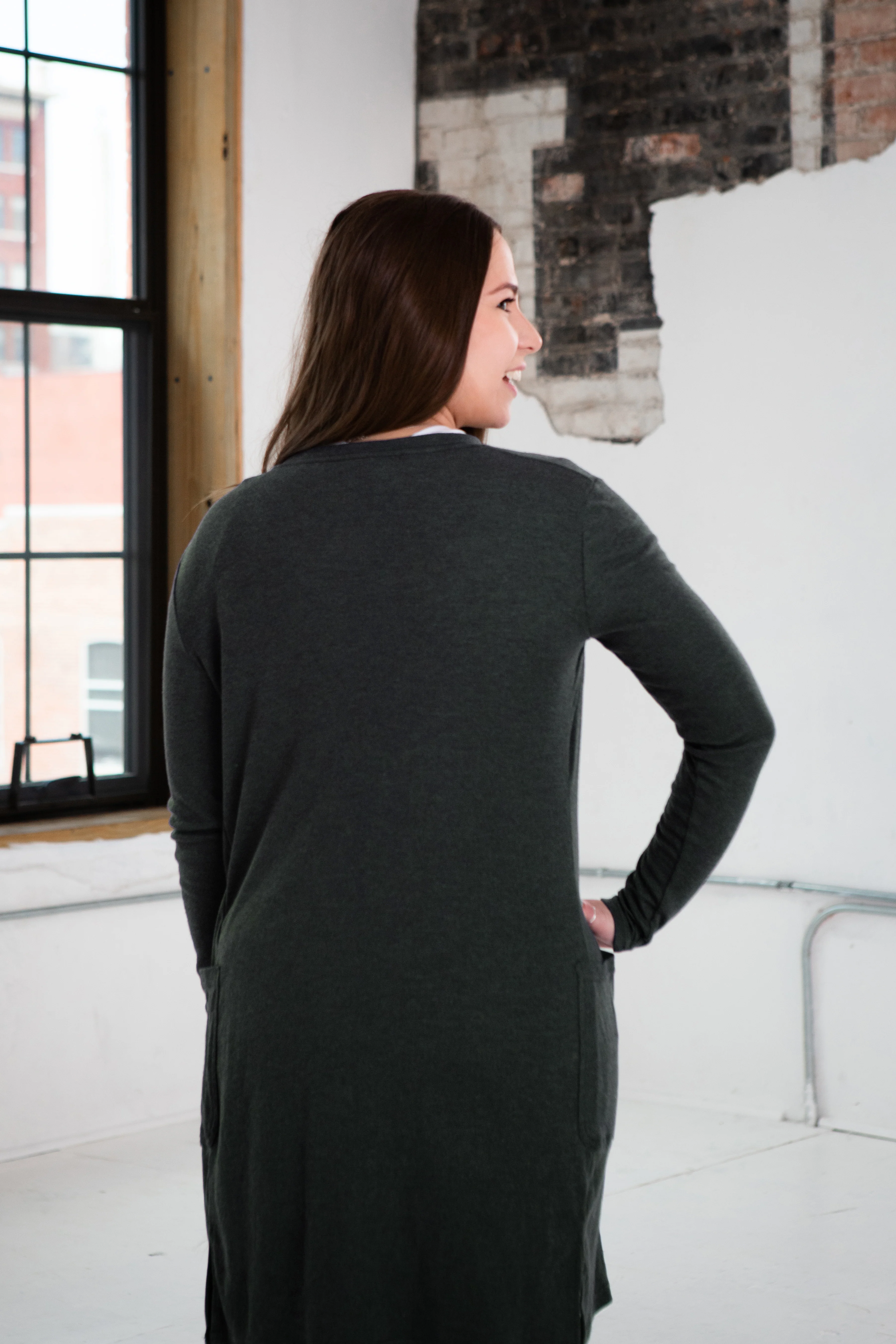 Ladies Eco-Triblend Rib Cardigan - Image 4