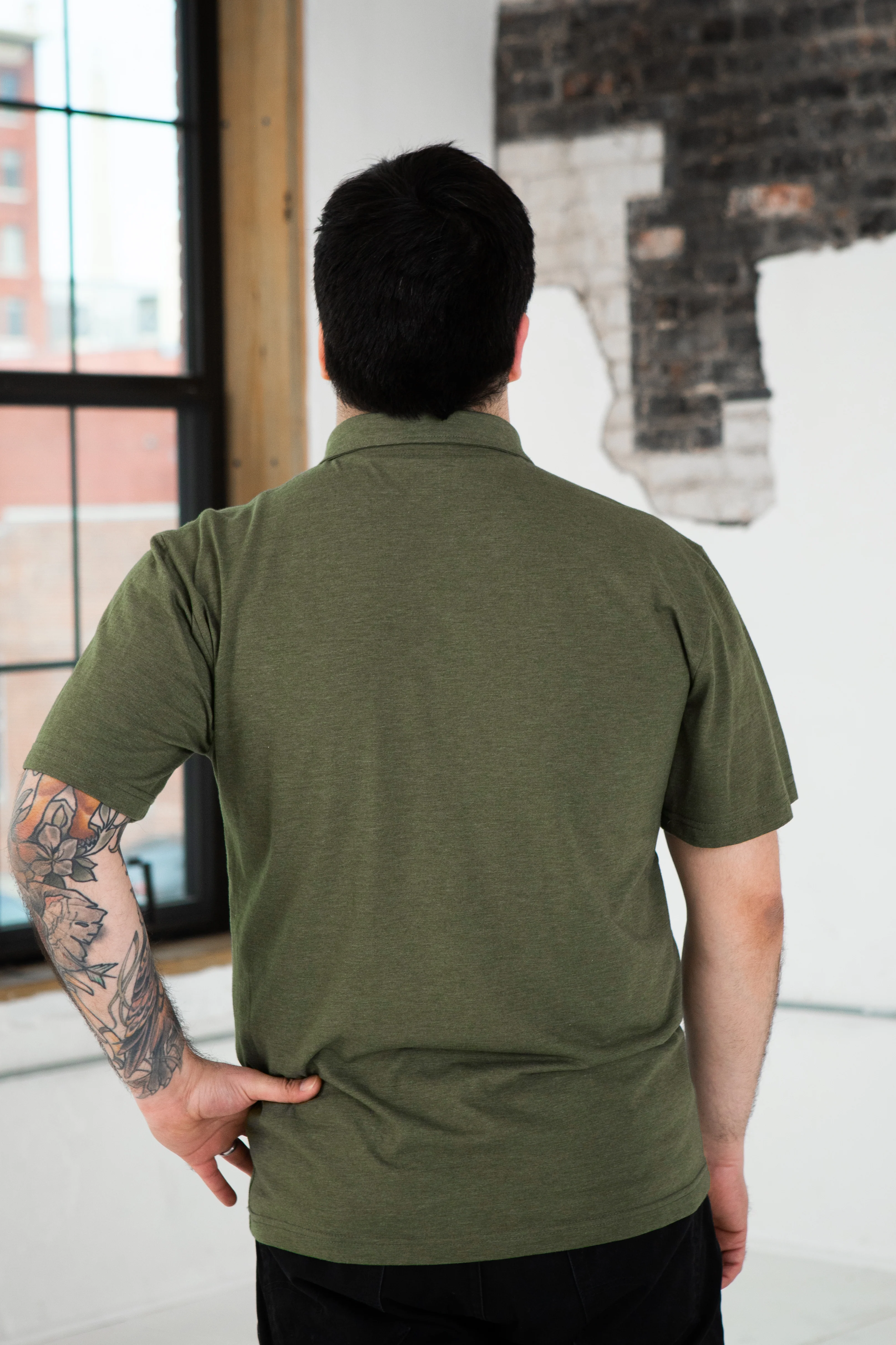Unisex Eco-Triblend Polo - Image 4