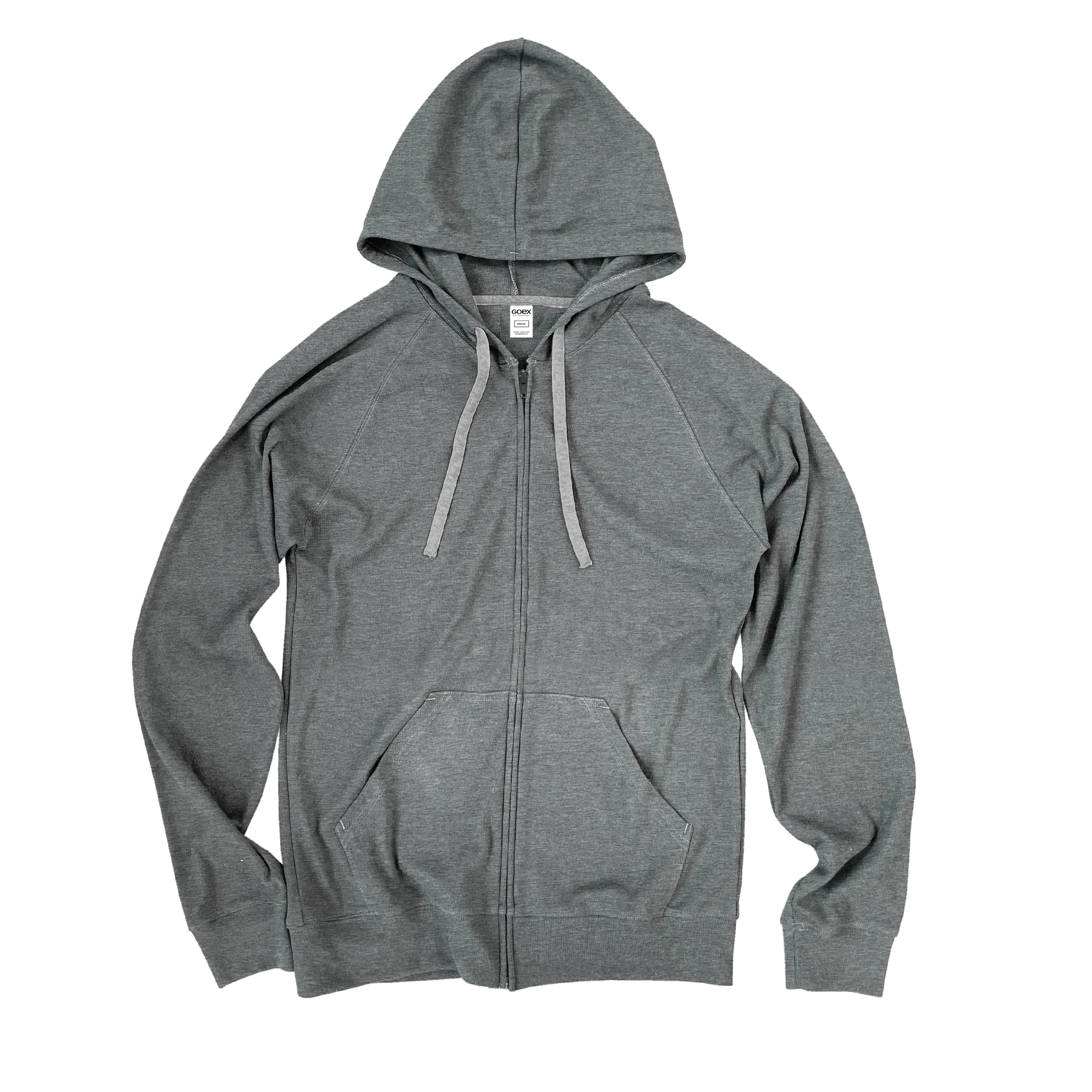 Unisex Heathered Rib Full Zip Hood - Image 3